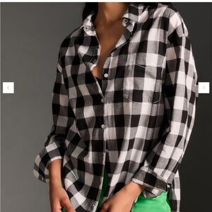 Maeve by Anthropologie The Bennet Buttondown Shirt Womens Size MP Buffalo Check
